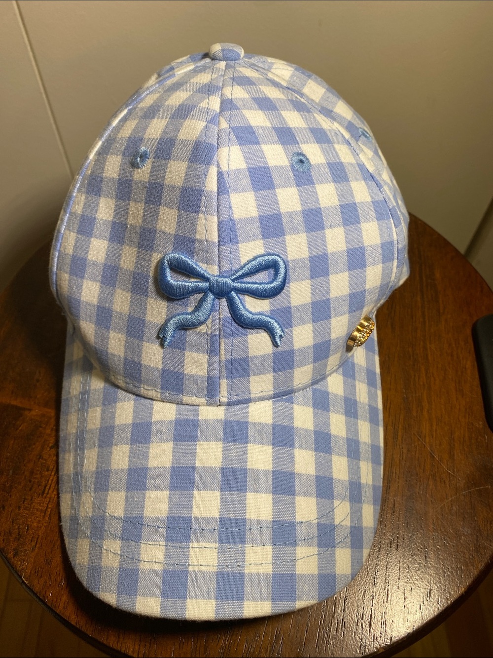 Juice Couture Gingham Bow Baseball Cap